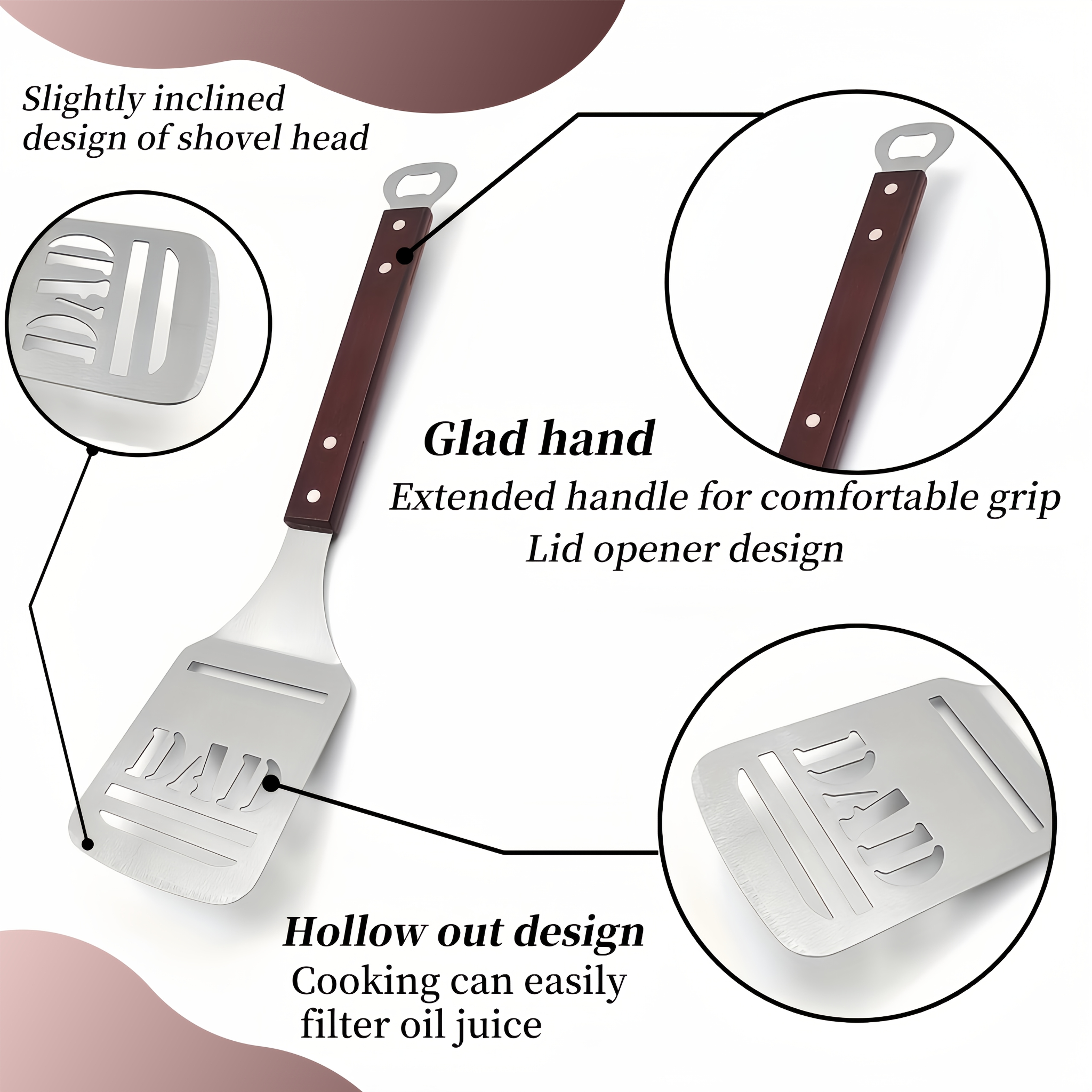 Stainless Steel BBQ Spatula wi - Okonomiyaki Spatula recensie en prijs