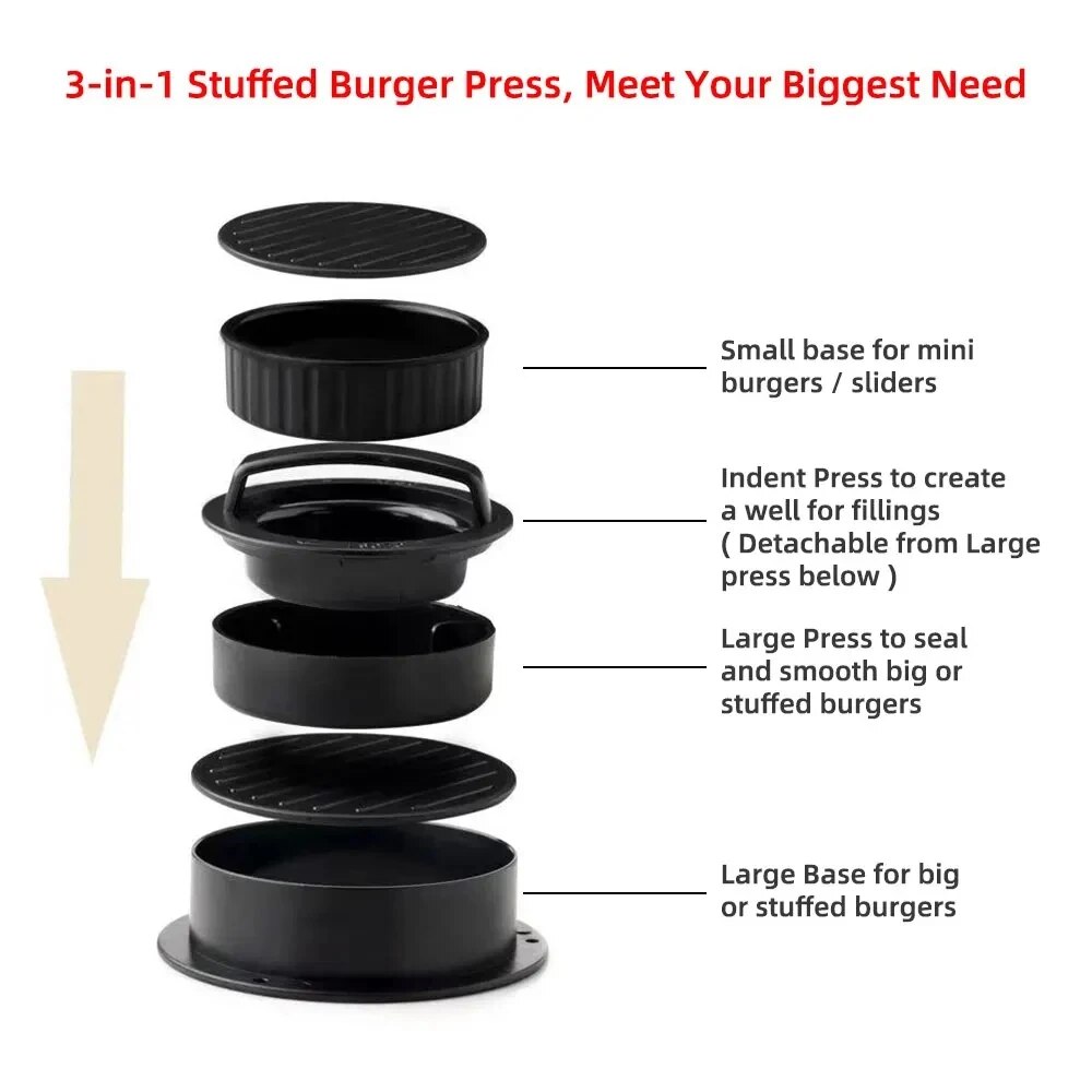 Round Hamburger Burger Press B - Hot Dog Press recensie en prijs