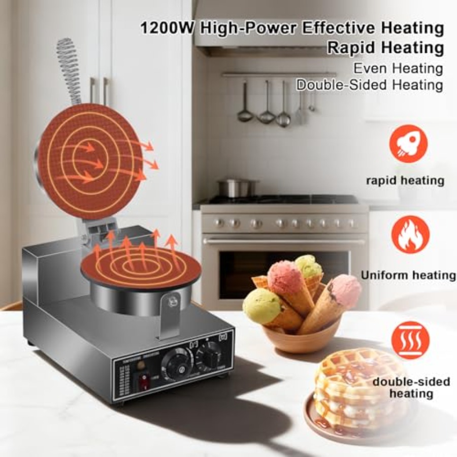 Electric Ice Cream Cone Maker  - Waffle Cone Maker recensie en prijs