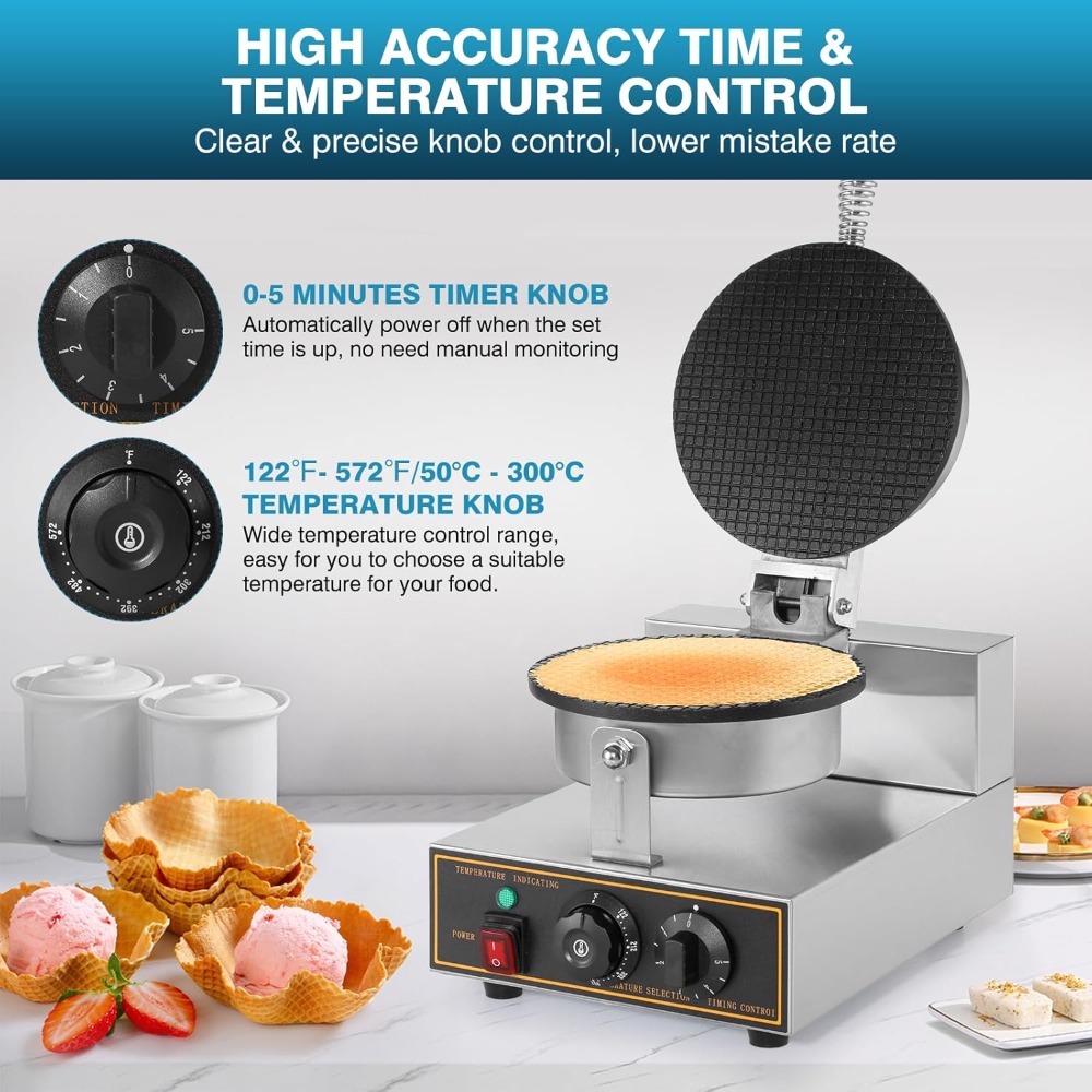 1200W Commercial Waffle Cone M - Waffle Cone Maker recensie en prijs