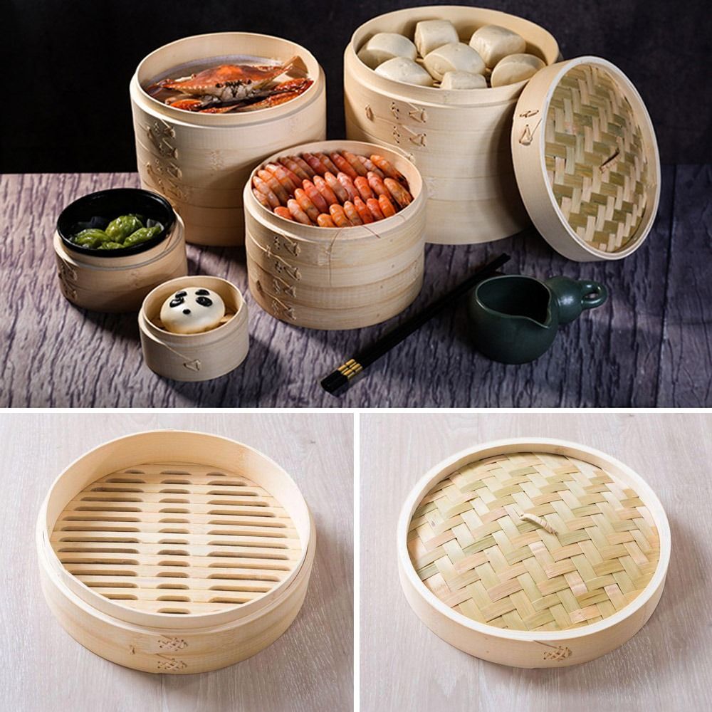 Bamboo Steamer Basket with Lid - Bao Steamer Bamboo recensie en prijs