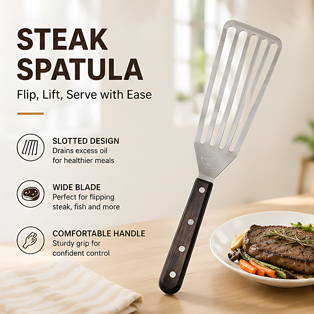 Fish Spatula, Stainless Steel  - Okonomiyaki Spatula recensie en prijs