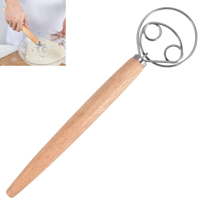 Large Hand Danish Dough Whisk  - Danish Pancake Pan recensie en prijs