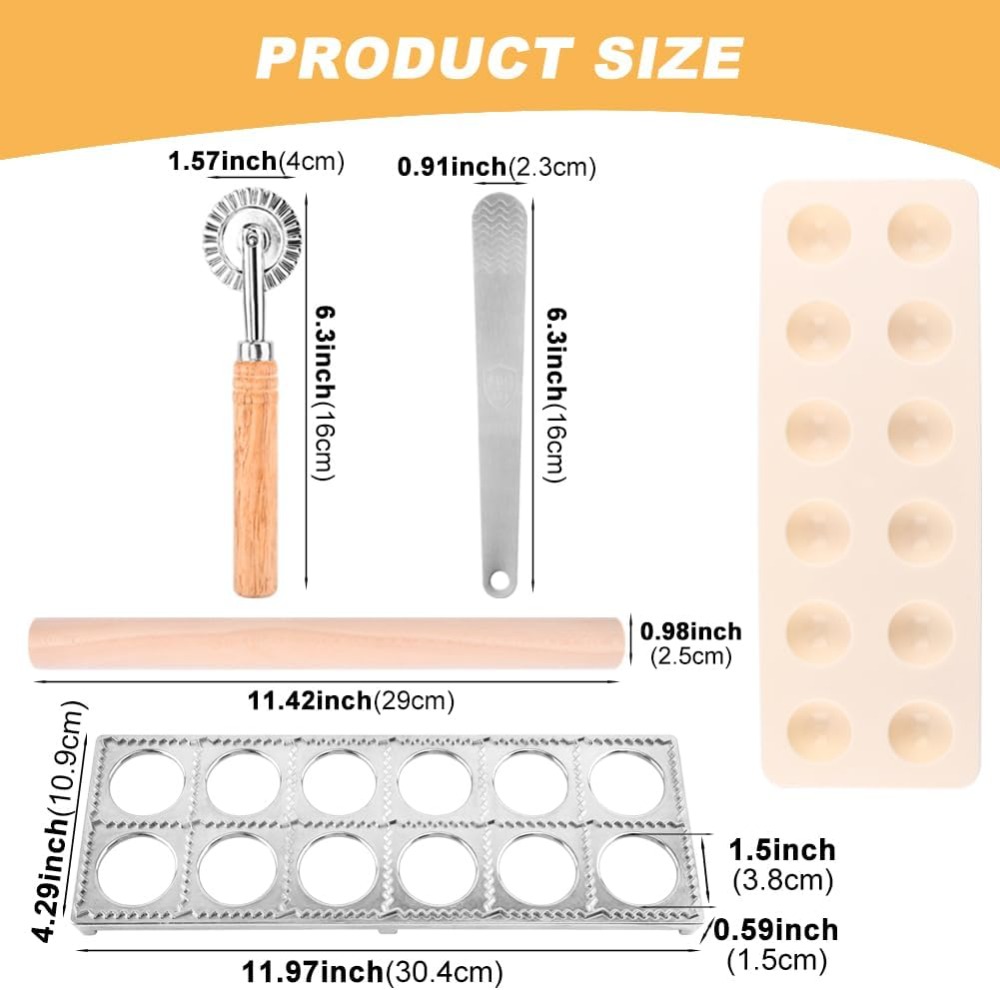 12-Hole Ravioli Press Mold Set - Dumpling Press Set recensie en prijs