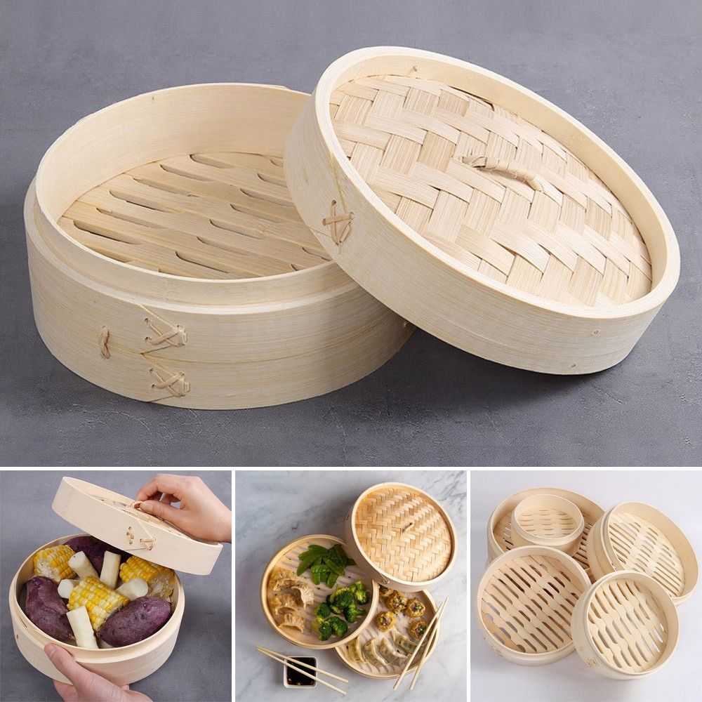 Bamboo Steamer Basket with Lid - Bao Steamer Bamboo recensie en prijs