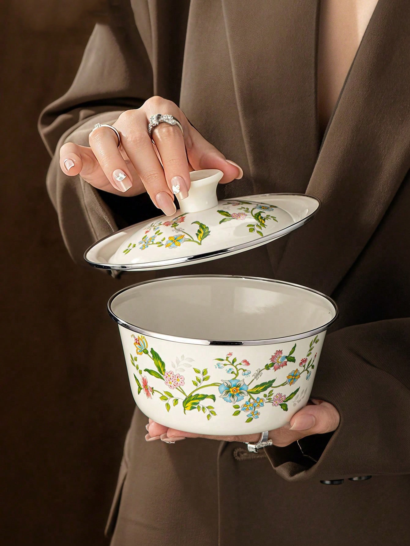 1pc Enamel-patterned rice bowl - Dim Sum Basket recensie en prijs