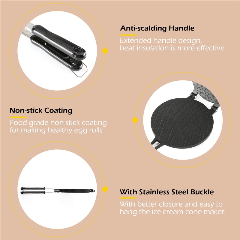 22cm Non-Stick Egg Roll Waffle - Egg Waffle Pan recensie en prijs