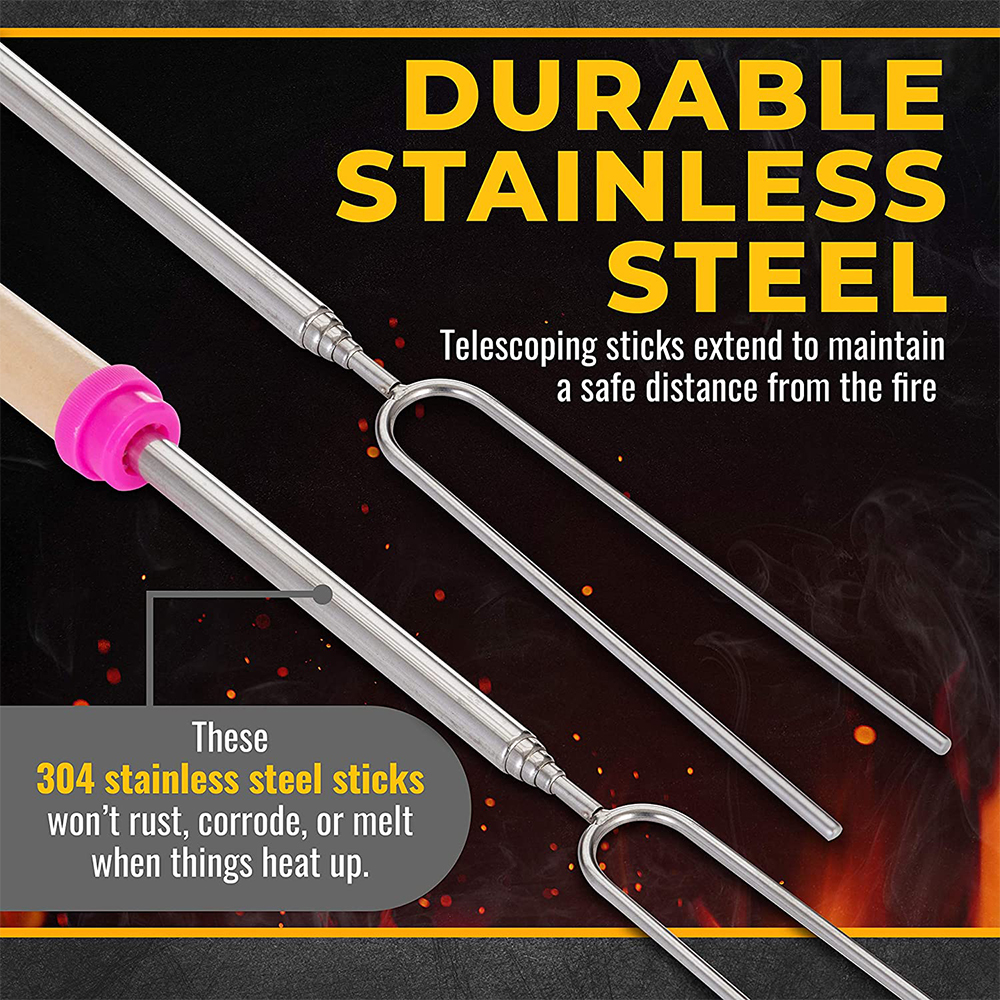 8Pcs Barbecue Skewers Stainles - Hot Dog Press recensie en prijs