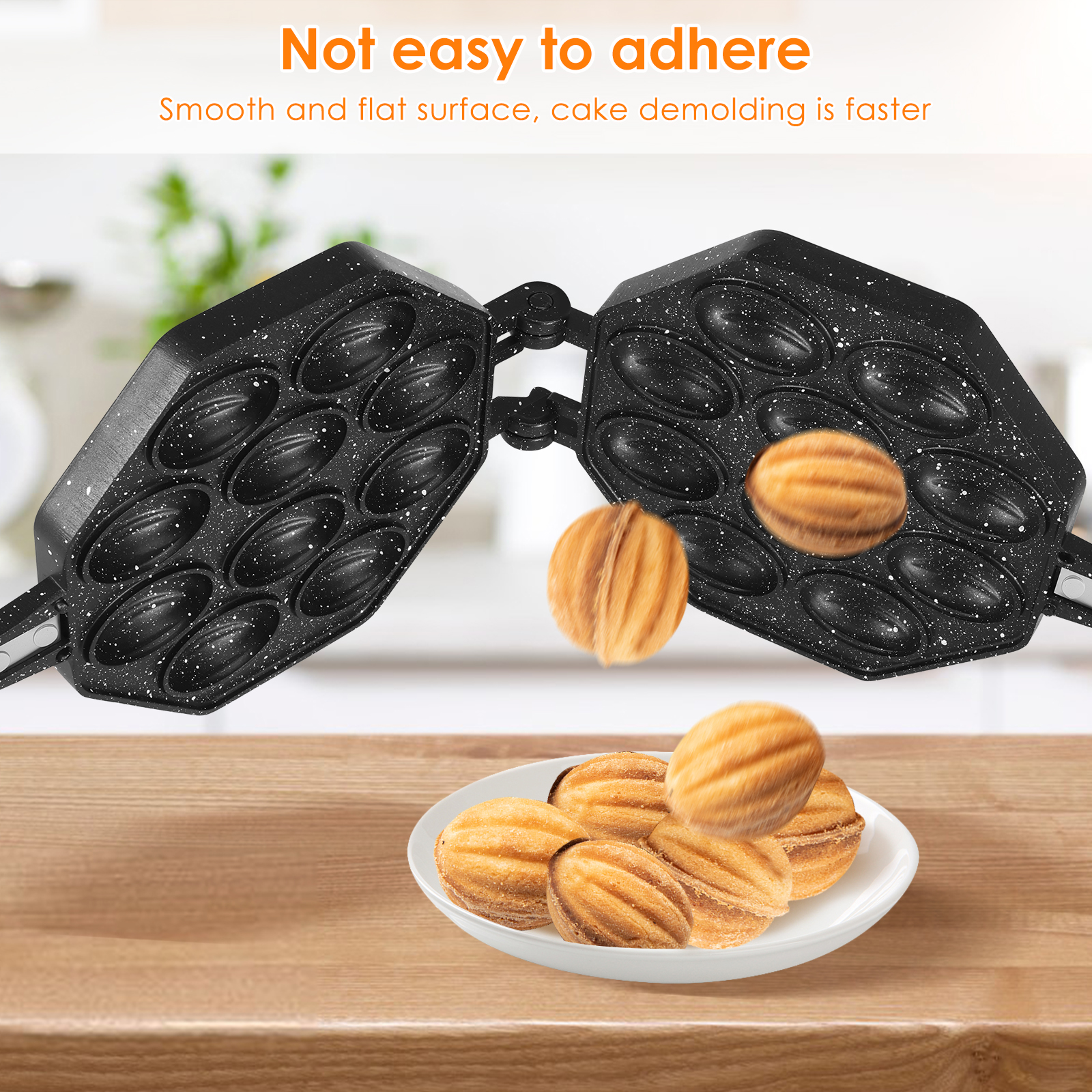 Walnut Cookie Mold Aluminum Al - Egg Waffle Pan recensie en prijs