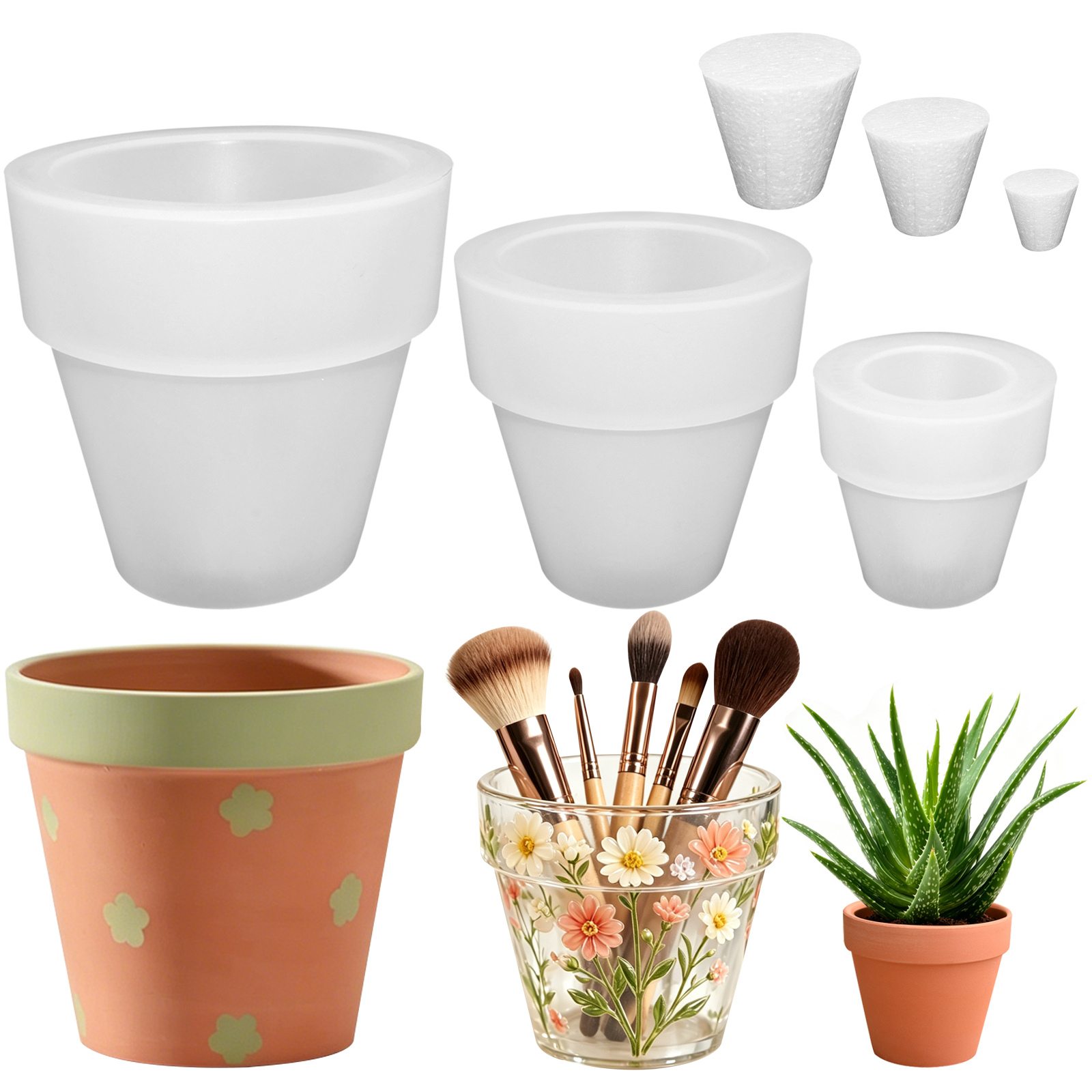 Flower Pot Silicone Molds, 3Pc - Potsticker Mold recensie en prijs