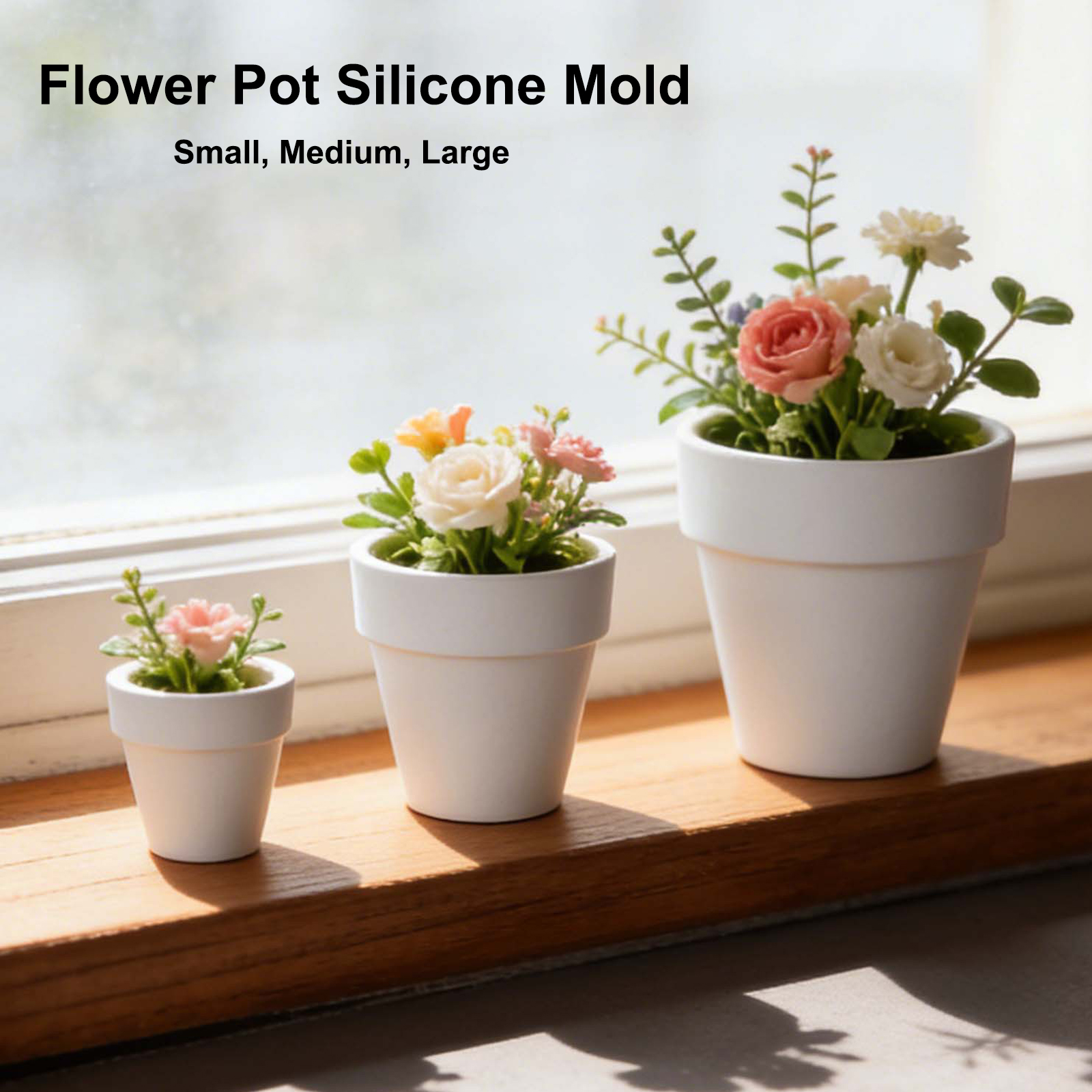 Flower Pot Silicone Molds, 3Pc - Potsticker Mold recensie en prijs