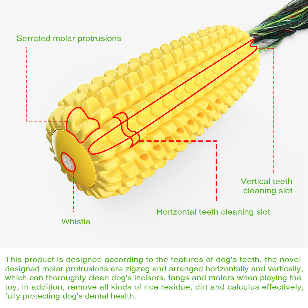 Pet Toy Squeaky Dental Chew St - Corn Dog Stick recensie en prijs