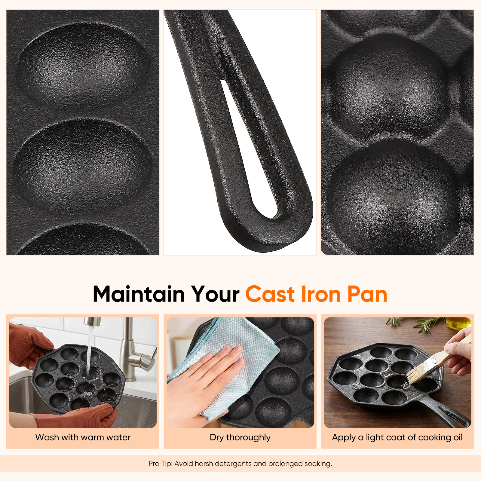 12 Molds Takoyaki Pan Cast Iro - Takoyaki Grill Plate recensie en prijs