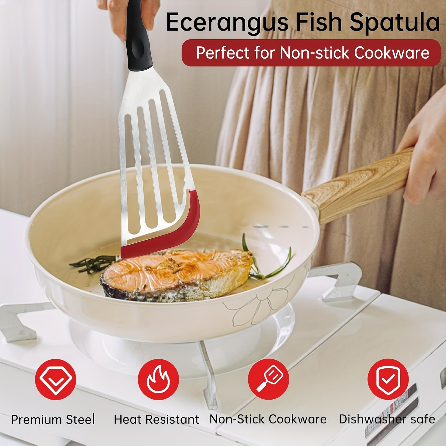 Stainless steel silicone spatu - Okonomiyaki Spatula recensie en prijs
