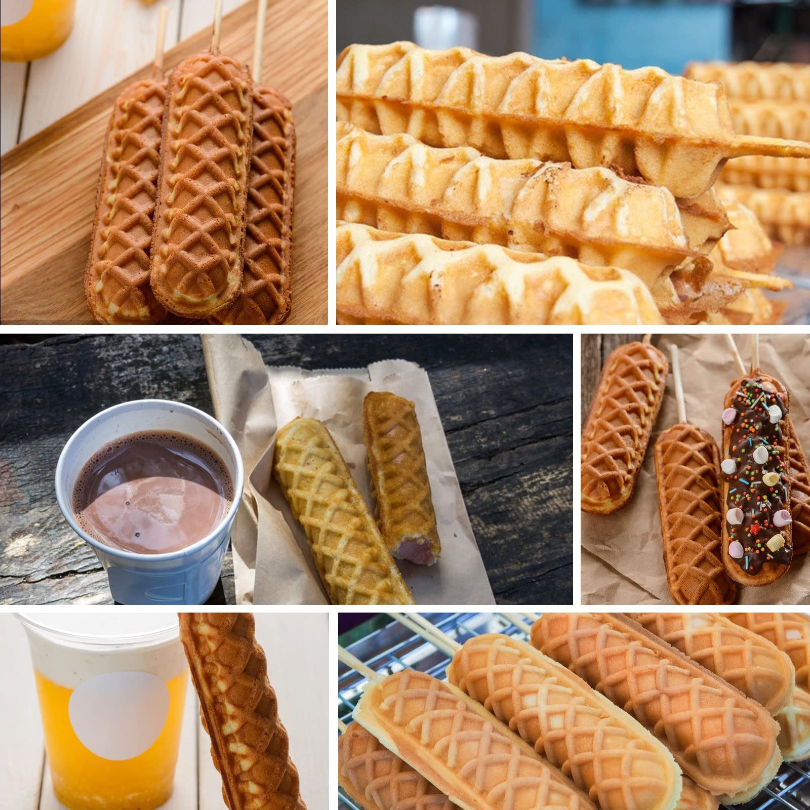 6-Piece Non-stick Waffle Bar M - Corn Dog Stick recensie en prijs