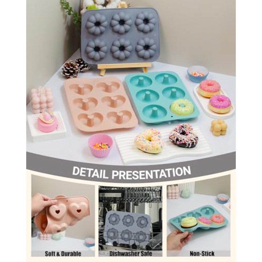 3 Pack Silicone Donut Pan for  - Donut Mold Silicone recensie en prijs