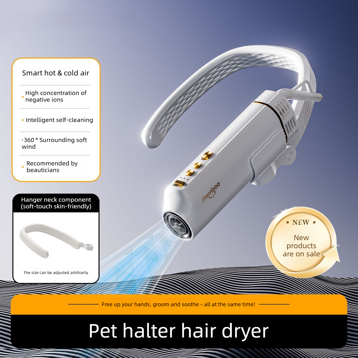Neck Hanging Pet Hair Dryer Ne - Hot Dog Press recensie en prijs