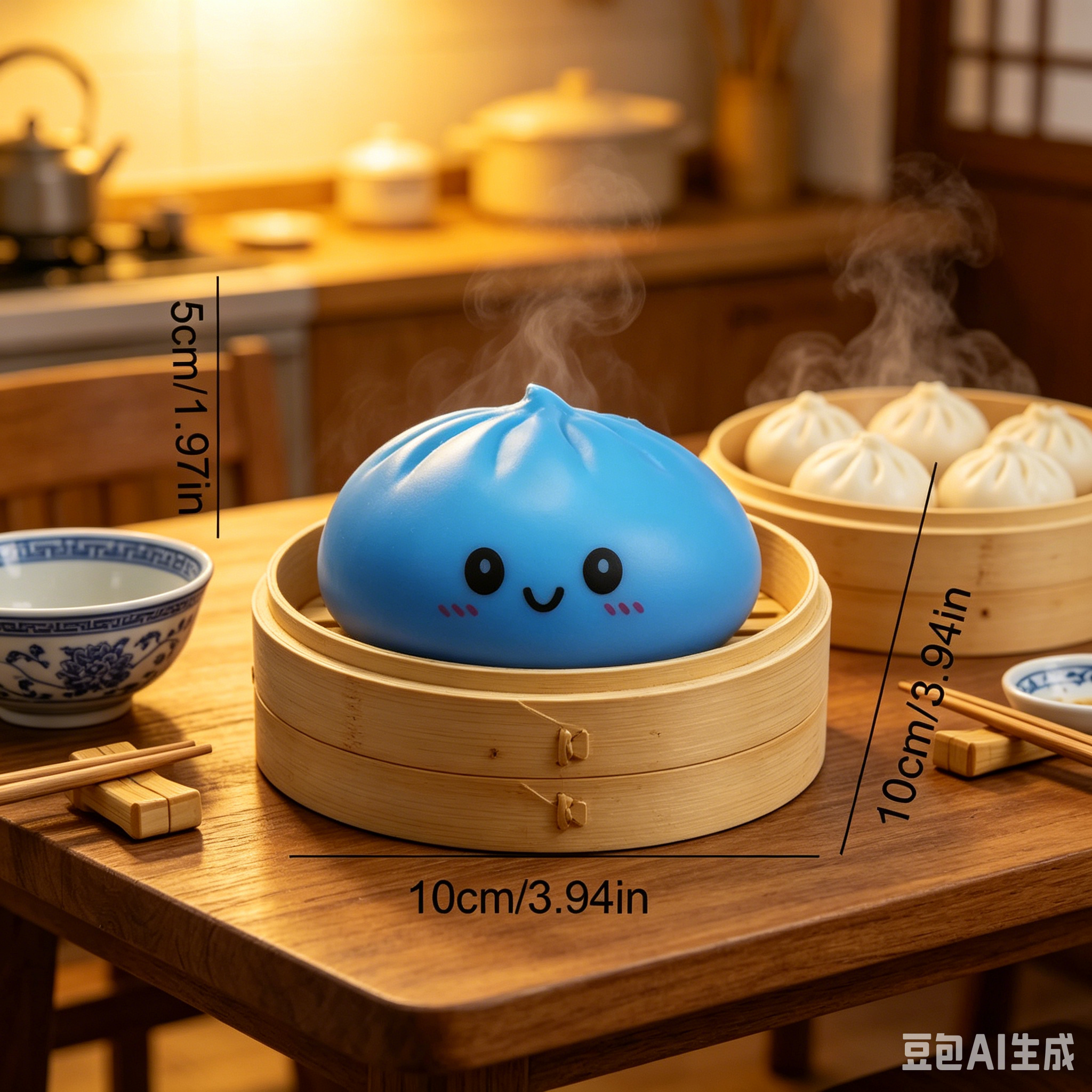 Blue Cartoon Bao Bun Slow Rebo - Bao Steamer Bamboo recensie en prijs