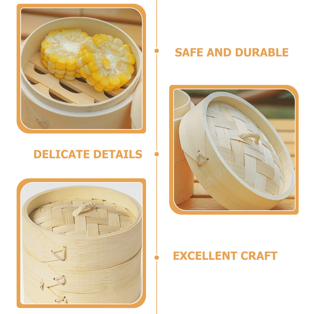 1Set Smooth Edge Bamboo Steame - Bao Steamer Bamboo recensie en prijs