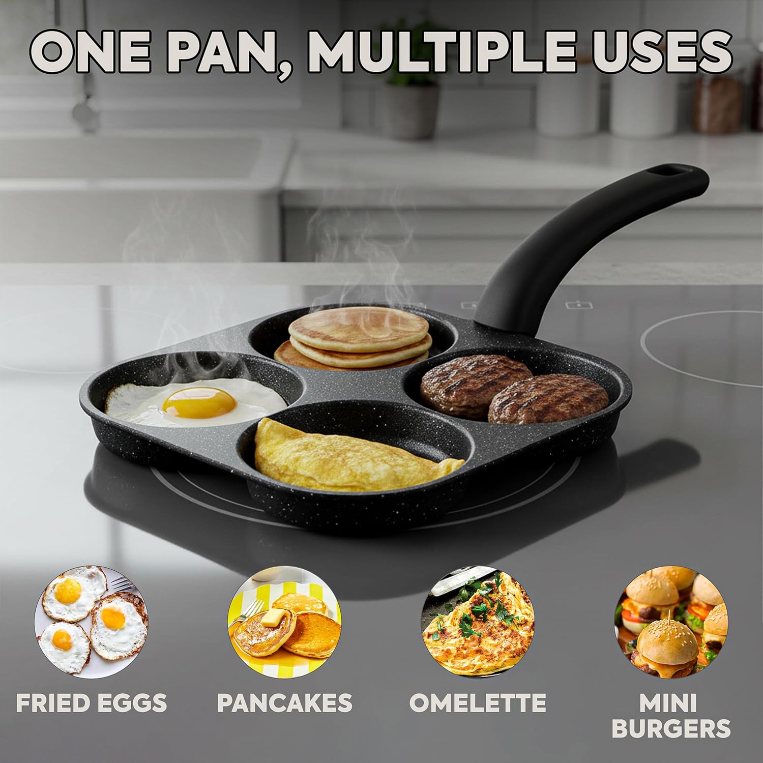 Egg Frying Pan Nonstick Pancak - Mini Pancake Griddle recensie en prijs
