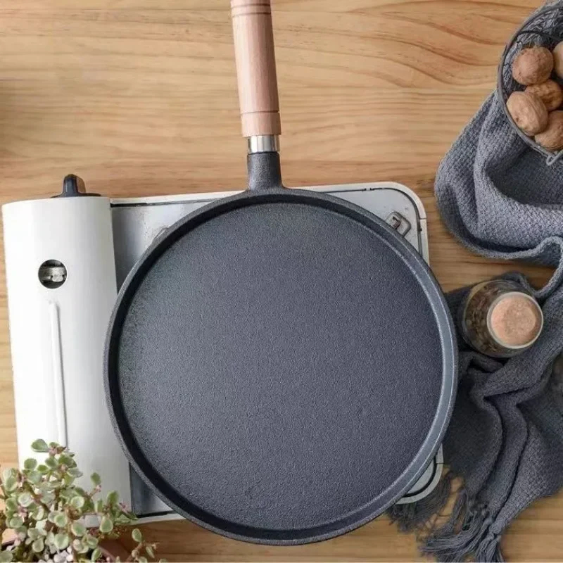 20cm Cast Iron Skillet Wooden  - Egg Waffle Pan recensie en prijs